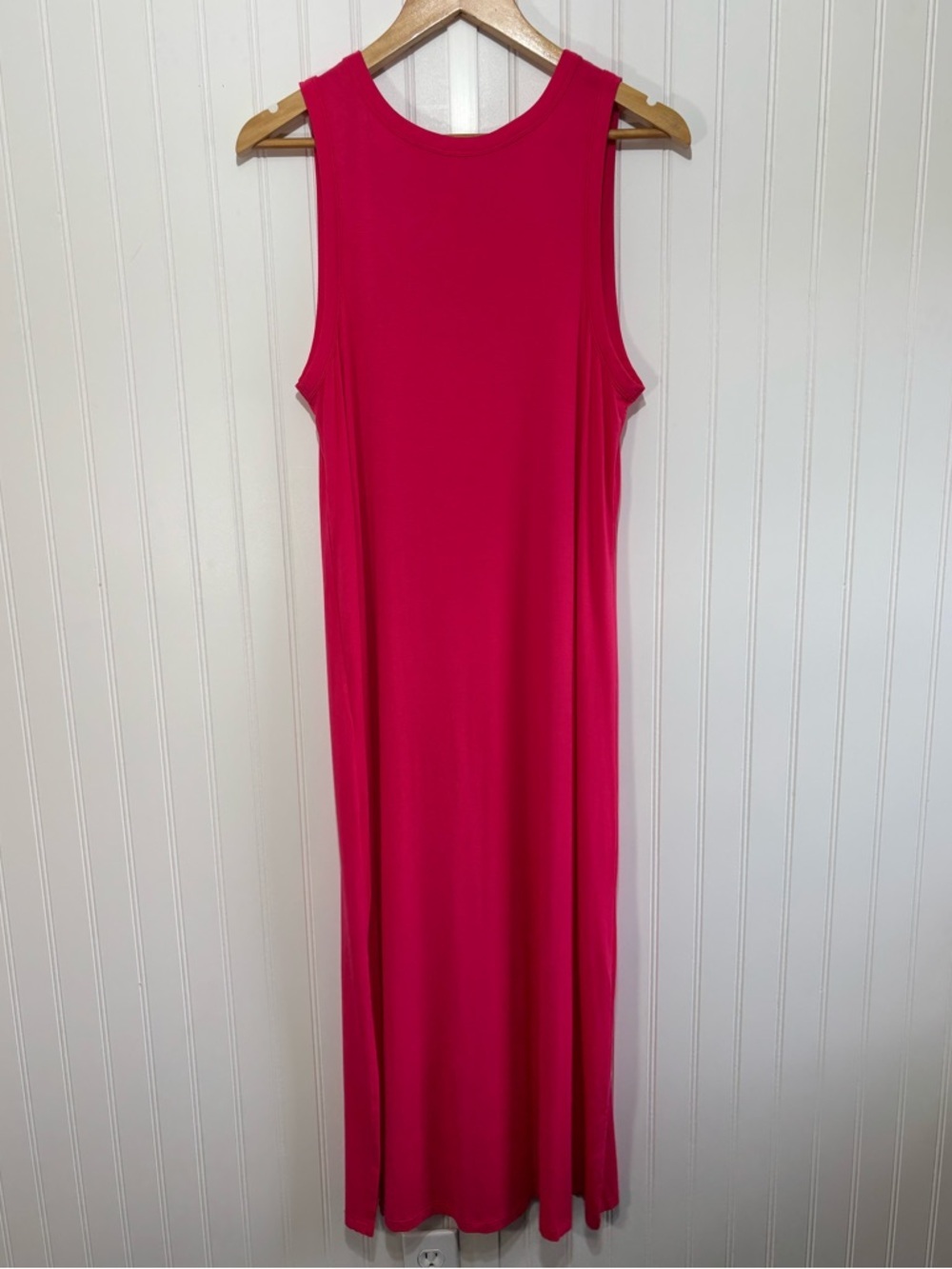 Soma Cool Nights Pink Long Tank Sleep Dress With Side Slit Size M - Picture 5 of 10